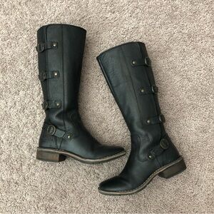 Kickers Boots Womens Size EU 36 US 5 Dark Brown Buckle